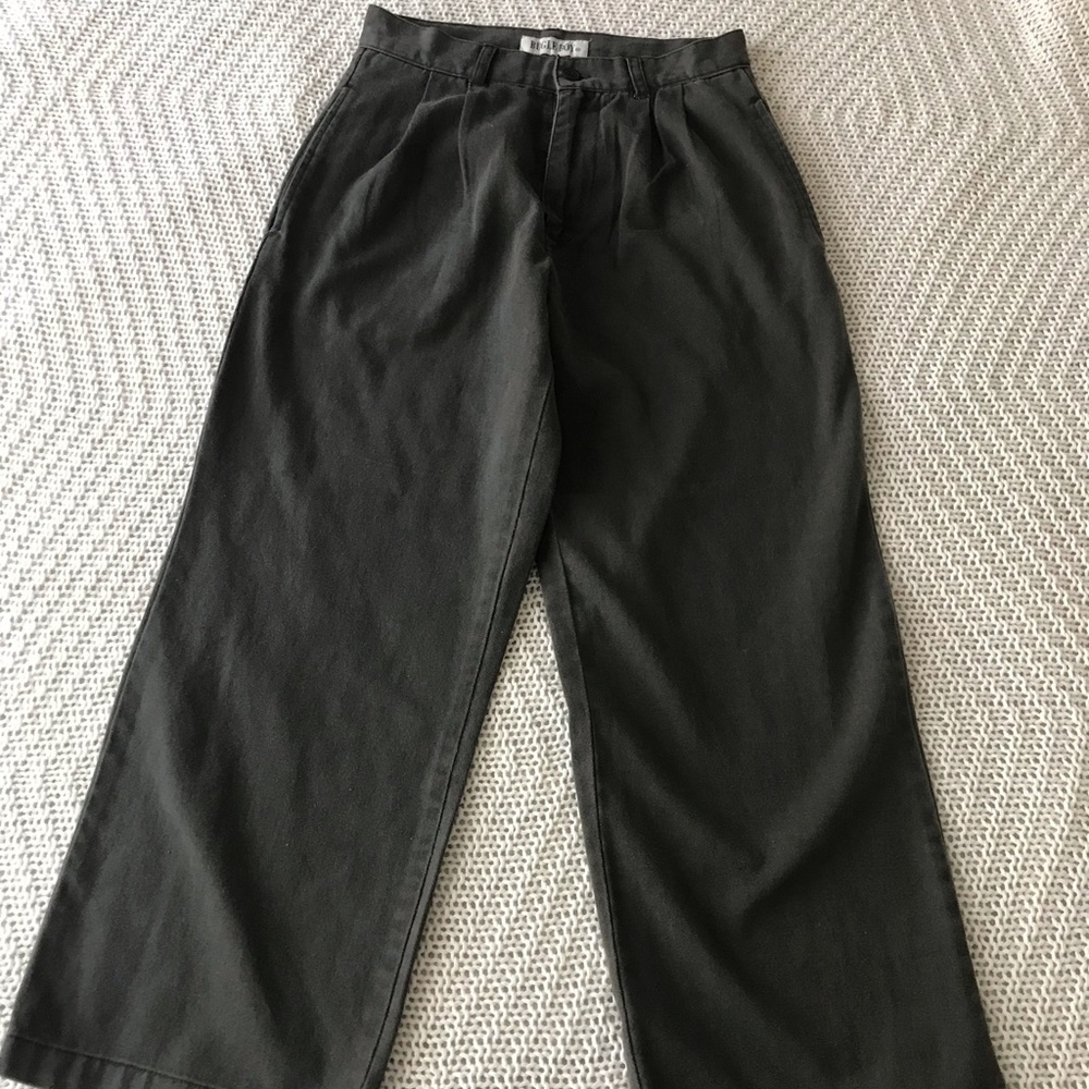 Wide Leg Moss Green Jeans